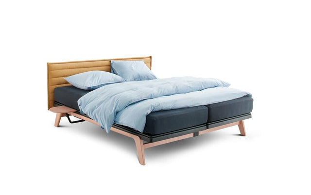 Original STITCH mit Matratze weiss & motorischer Smart Base 1M Unterfederung