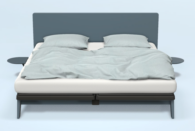 Original mit Kopfteil STRAIGHT, Nachttisch & motorischer Smart Base 2M Unterfederung