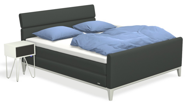Boxspringbett auping Criade - Bend mit Fussteil, Nachttisch & motorischer Smart Base 3M Unterfederung