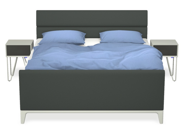 Boxspringbett auping Criade - Bend mit Fussteil, Nachttisch & flacher Unterfederung
