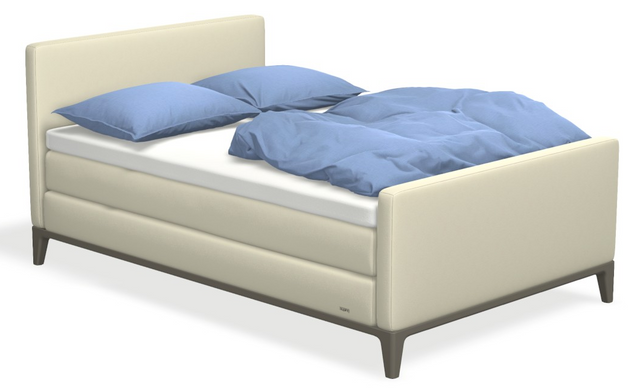 Boxspringbett auping Criade - Plain mit Fussteil & motorischer Smart Base 3M Unterfederung