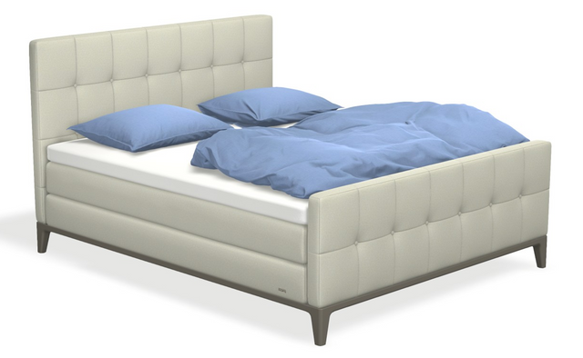 Boxspringbett auping Criade - Square mit Fussteil & flacher Unterfederung