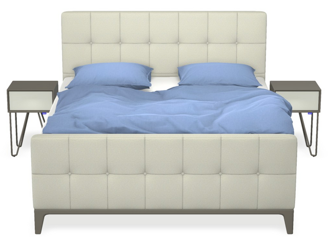 Boxspringbett auping Criade - Square mit Fussteil, Nachttisch & flacher Unterfederung