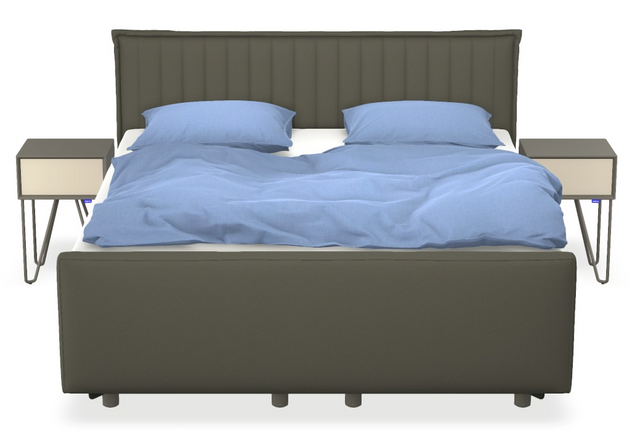Boxspringbett auping Original - Line mit Fussteil, Nachttisch & flacher Unterfederung