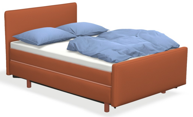 Boxspringbett auping Original - Mute mit Fussteil & motorischer Smart Base 3M Unterfederung