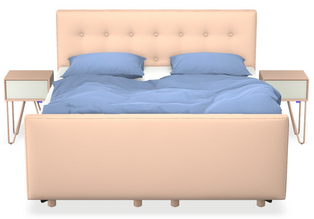 Boxspringbett auping Original - Portofino mit Fussteil, Nachttisch & flacher Unterfederung