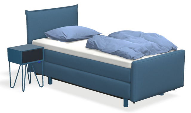 Boxspringbett auping Original - Wink mit Fussteil, Nachttisch & flacher Unterfederung