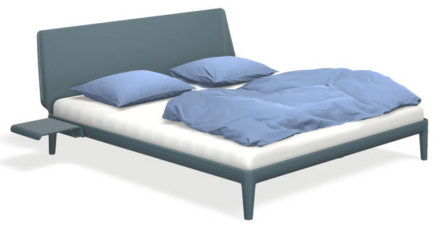 Essential - Kopfteil lackiert mit Matratze ONE weiss & motorischer Smart Base 2M Unterfederung