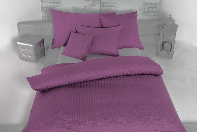 *Mauve* Bettwäsche TAMARA R - High Speed Seersucker Uni Baumwoll Satin