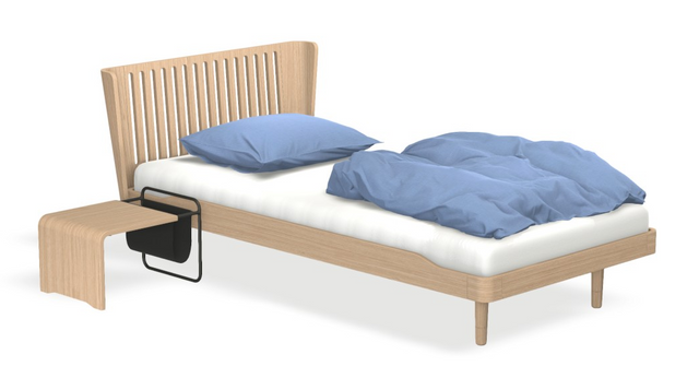 Noa - Kopfteil gefräst mit Matratze ONE weiss & motorischer Smart Base 1M Unterfederung