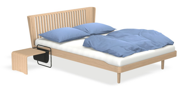 Noa - Kopfteil gefräst mit Matratze ONE weiss & motorischer Smart Base 1M Unterfederung