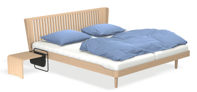 Noa - Kopfteil gefräst mit Matratze ONE weiss & motorischer Smart Base 1M Unterfederung