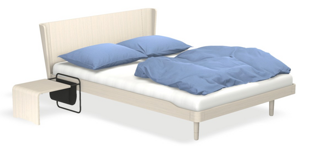 Noa - Kopfteil durchgehend mit Matratze ONE weiss & motorischer Smart Base 1M Unterfederung