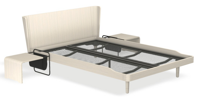 Noa mit Kopfteil, Nachttisch & motorischer Smart Base 2M Unterfederung