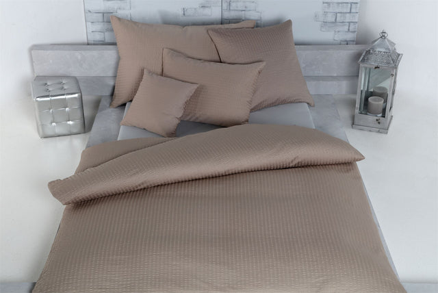 Nuss Bettwäsche TAMARA R - High Speed Seersucker Uni Baumwoll Satin