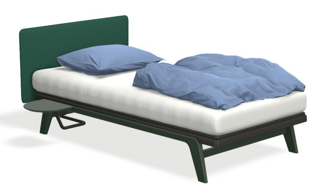 Original OUTLINE mit Matratze weiss & motorischer Smart Base 3M Unterfederung