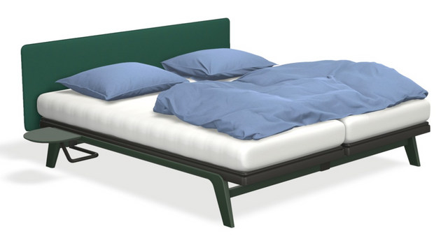 Original OUTLINE mit Matratze weiss & motorischer Smart Base 3M Unterfederung