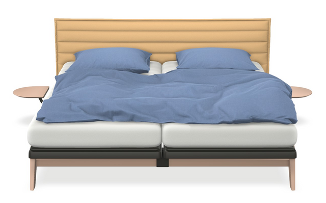 Original STITCH mit Matratze weiss & motorischer Smart Base 1M Unterfederung