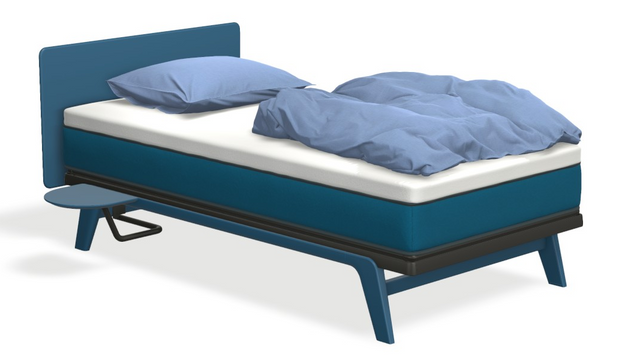 Original STRAIGHT mit Matratze stoffiert & motorischer Smart Base 3M Unterfederung