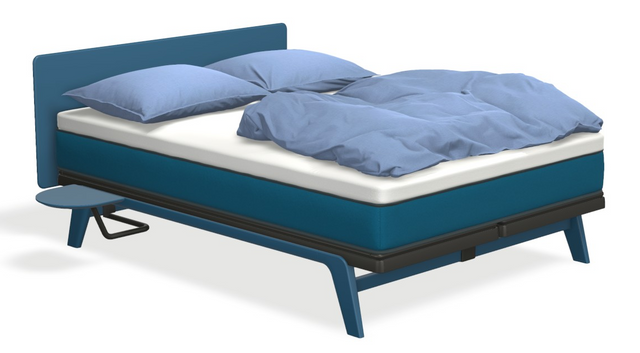 Original STRAIGHT mit Matratze stoffiert & motorischer Smart Base 3M Unterfederung