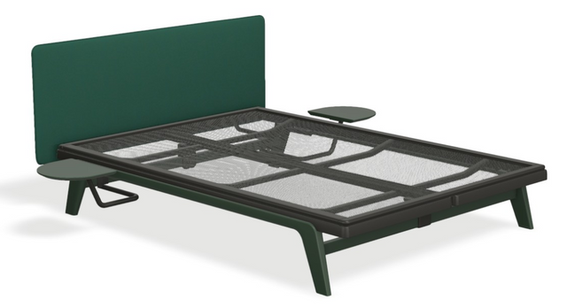 Original mit Kopfteil OUTLINE, Nachttisch & motorischer Smart Base 3M Unterfederung