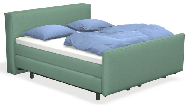 Boxspringbett auping Original - Bold mit Fussteil & flacher Unterfederung