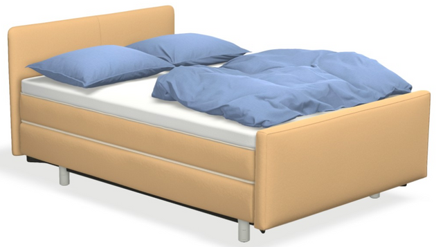 Boxspringbett auping Original - Dublin mit Fussteil & flacher Unterfederung