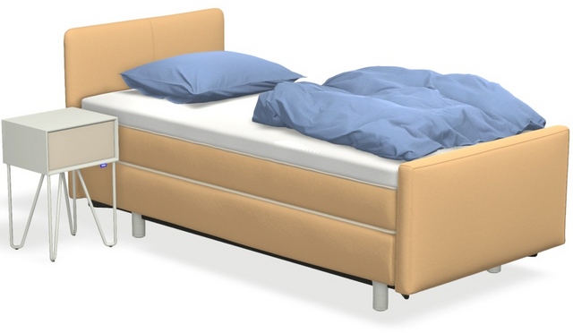 Boxspringbett auping Original - Dublin mit Fussteil, Nachttisch & motorischer Smart Base 3M Unterfederung