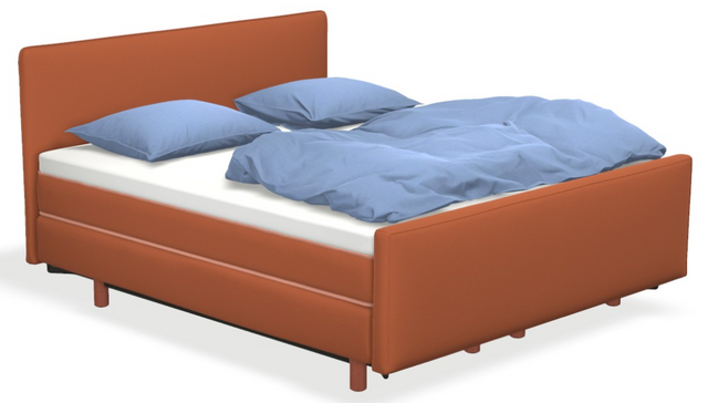 Boxspringbett auping Original - Mute mit Fussteil & flacher Unterfederung