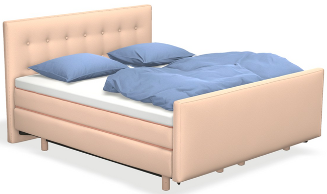 Boxspringbett auping Original - Portofino mit Fussteil & flacher Unterfederung