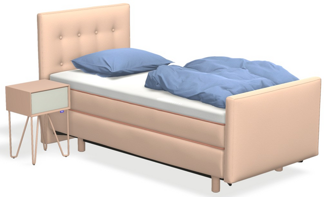 Boxspringbett auping Original - Portofino mit Fussteil, Nachttisch & motorischer Smart Base 2M Unterfederung
