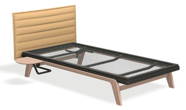 Original mit Kopfteil STITCH, Nachttisch & motorischer Smart Base 2M Unterfederung