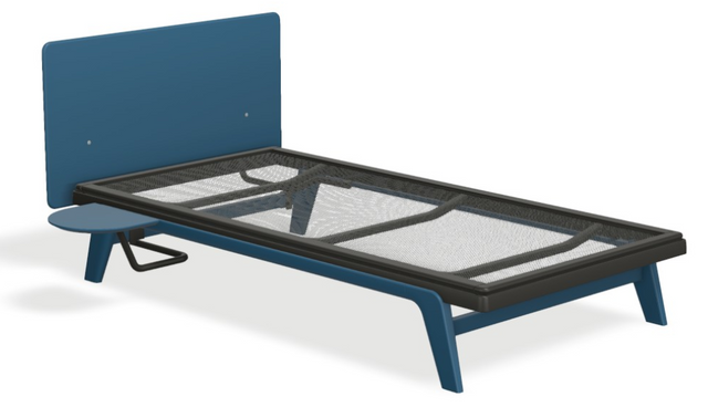 Original mit Kopfteil STRAIGHT, Nachttisch & motorischer Smart Base 3M Unterfederung